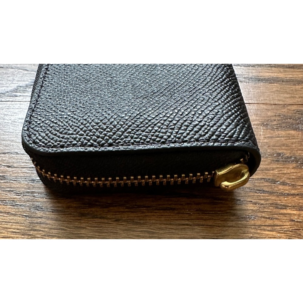 Authentic Coach Women Sm Zip Around Card Case Wallet Premium Crossgrain Leather - Picture 3 of 8